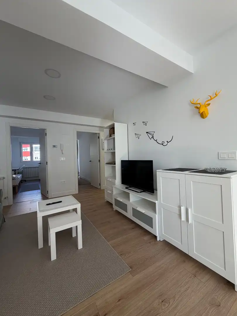 Sala d'estar de Apartament de lloguer en Lugo amb Calefacció i Moblat