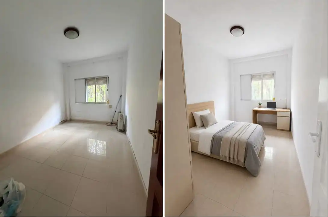 Bedroom of Flat for rent in Sevilla  with Air Conditioner and Furnished