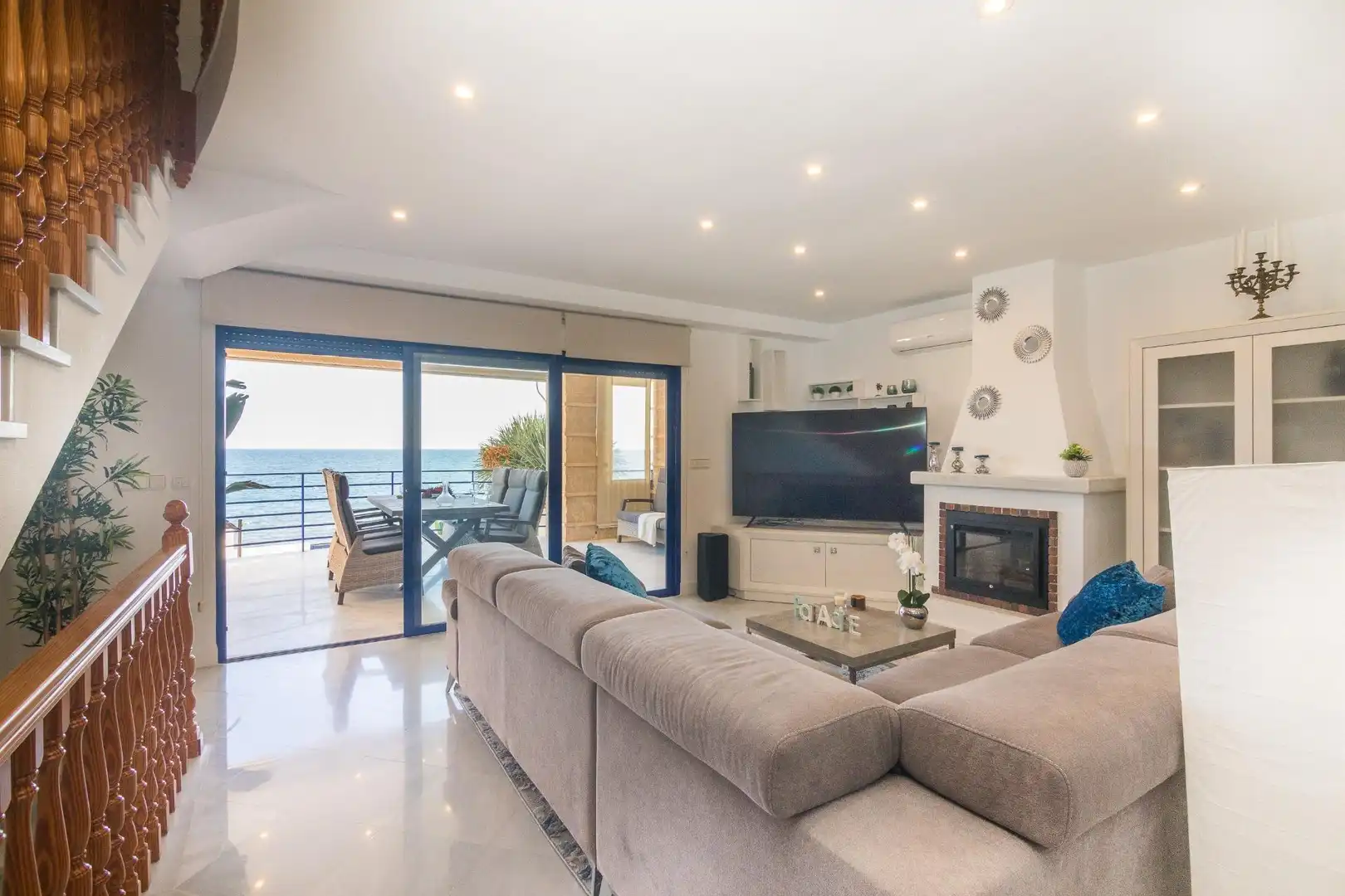 Sala de estar de Casa o chalet en venta en Santa Pola con Aire acondicionado, Calefacción y Jardín privado