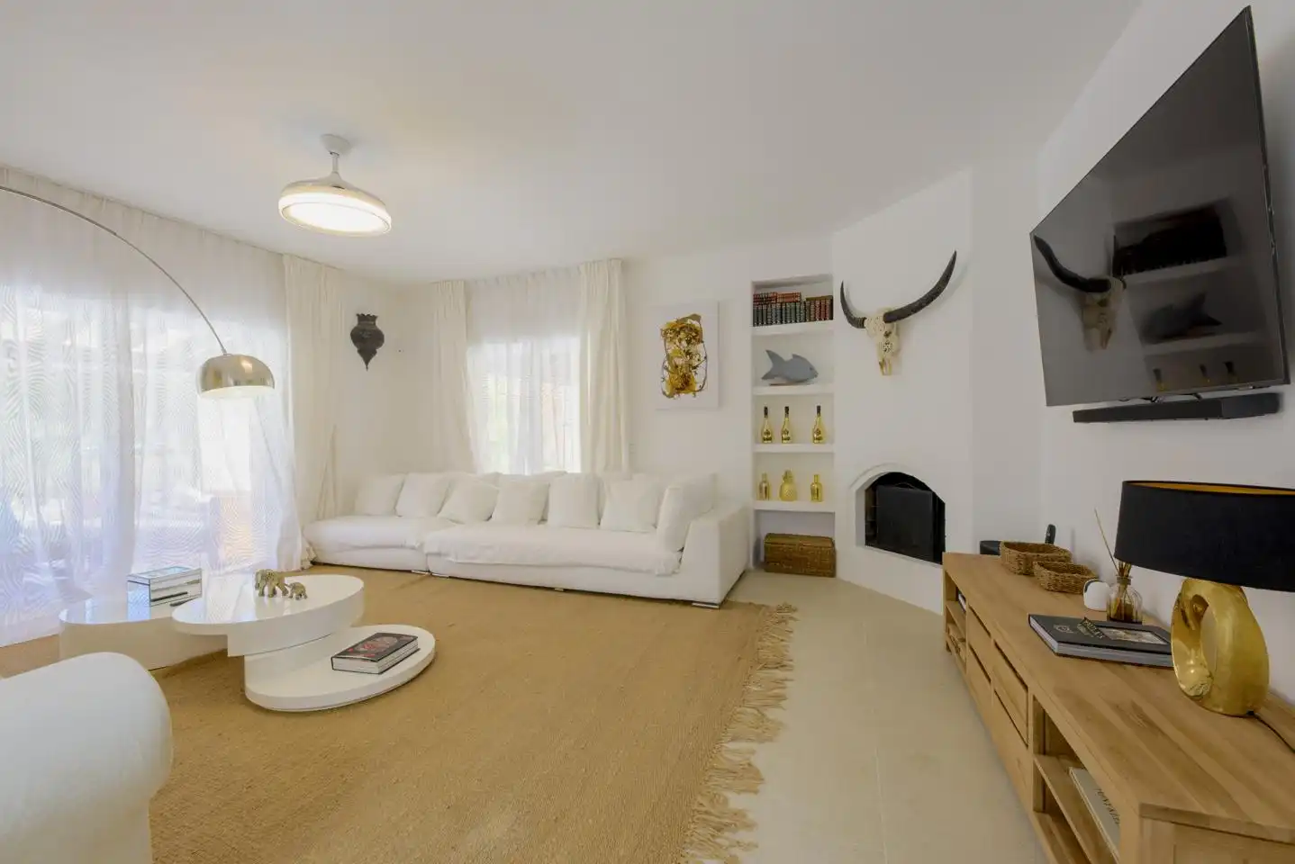 Living room of Houses for rent in Sant Josep de sa Talaia  with Private garden, Terrace and Swimming Pool