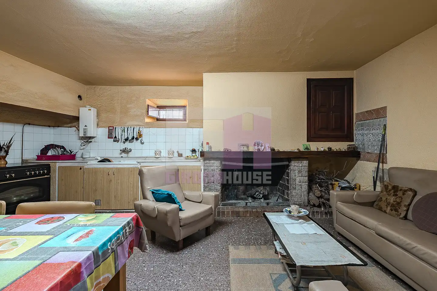 Sala de estar de Finca rústica en venta en Cervià de Ter con Calefacción, Jardín privado y Terraza