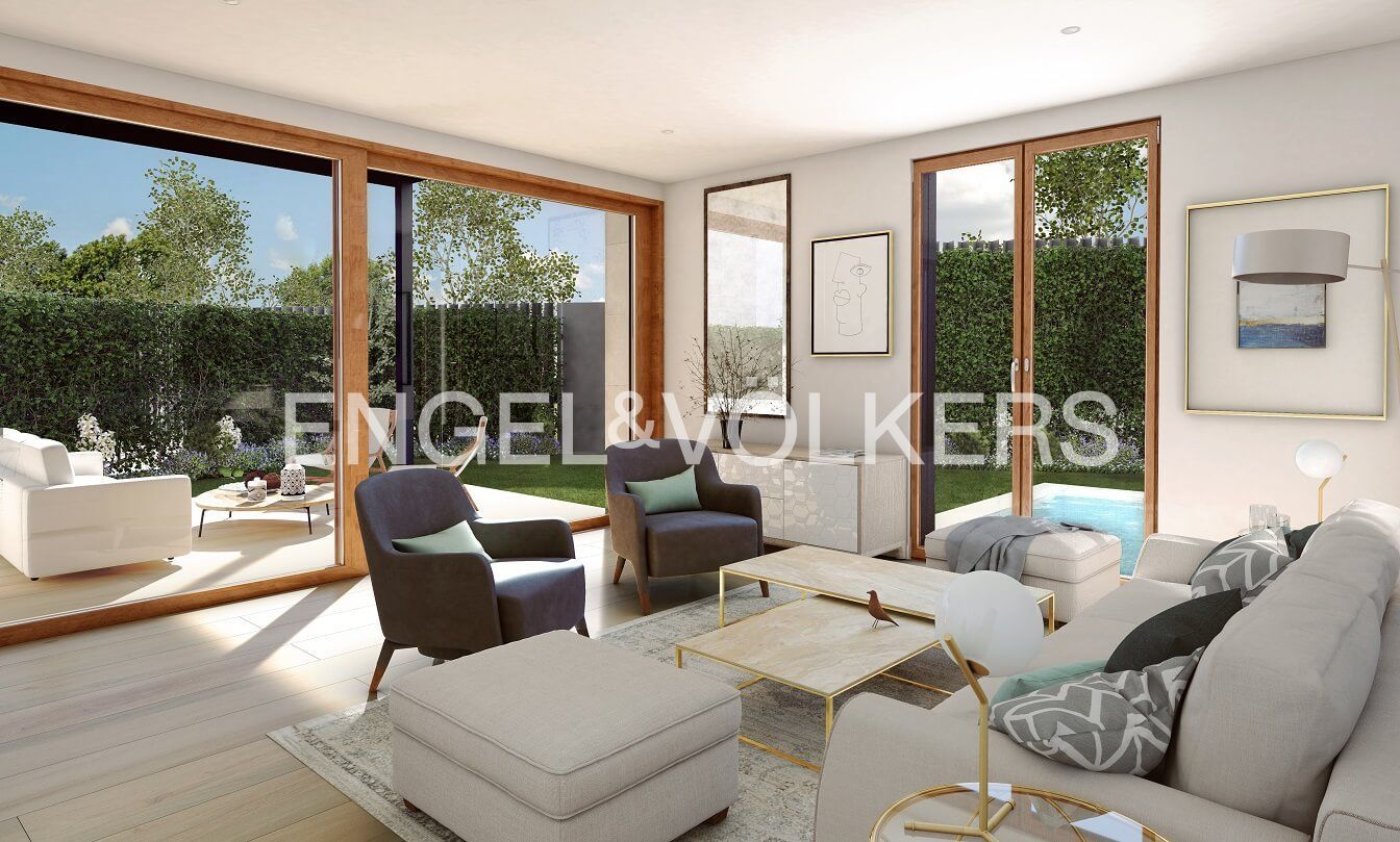 Sala de estar de Casa o chalet en venta en Las Rozas de Madrid con Aire acondicionado, Calefacción y Jardín privado