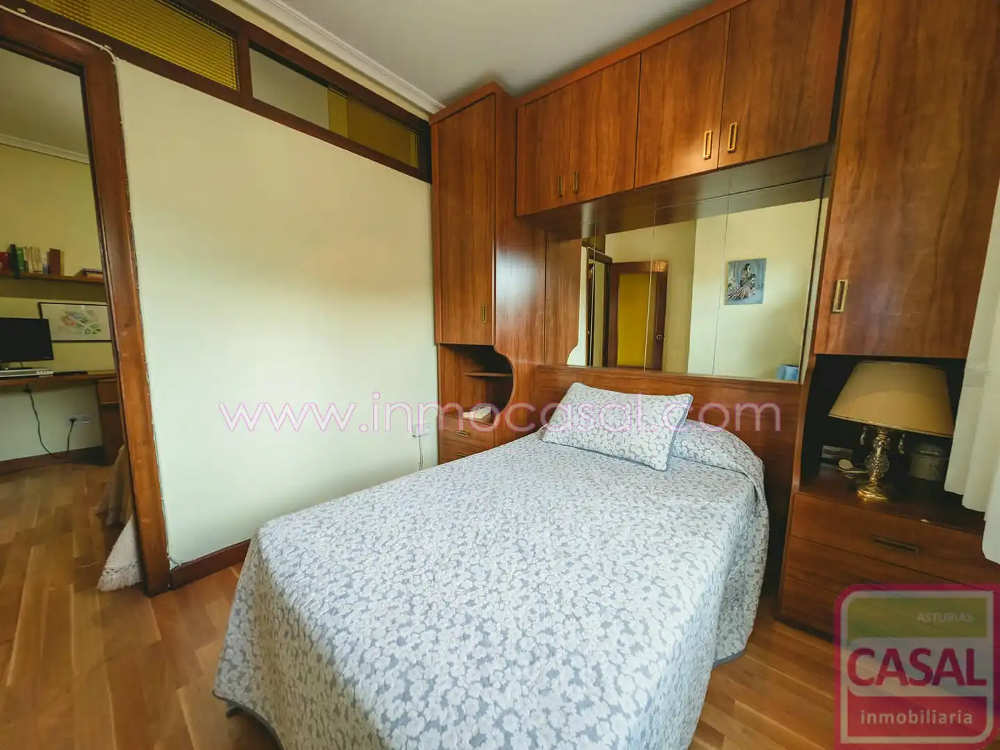 Schlafzimmer von Wohnung zum Verkauf in Mieres (Asturias) mit Heizung, Abstellraum und Möbliert