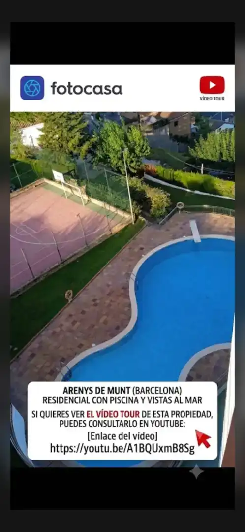Piscina de Apartament en venda en Arenys de Munt amb Parquet, Traster i Moblat