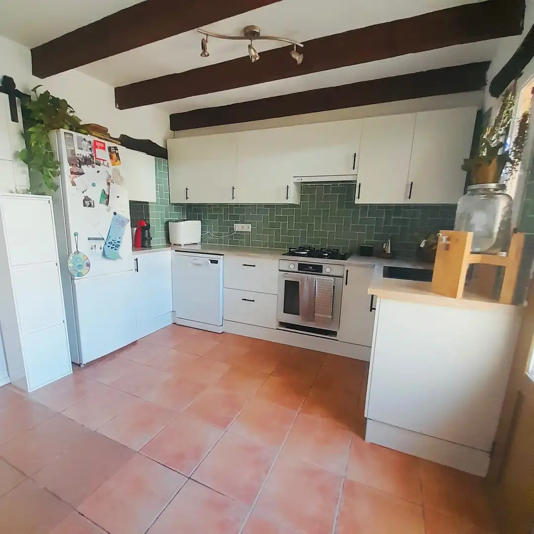 Küche von Einfamilien-Reihenhaus zum Verkauf in Xaló mit Heizung, Terrasse und Abstellraum