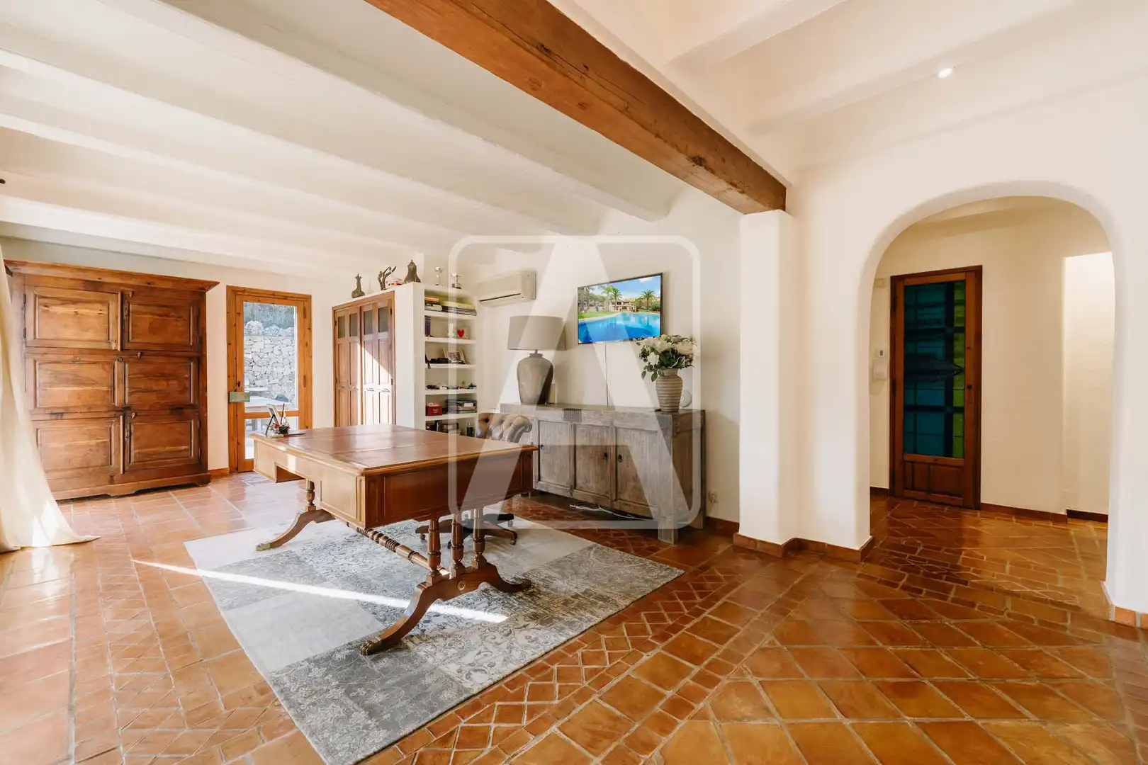 Sala de estar de Finca rústica en venta en Benissa con Aire acondicionado, Calefacción y Jardín privado