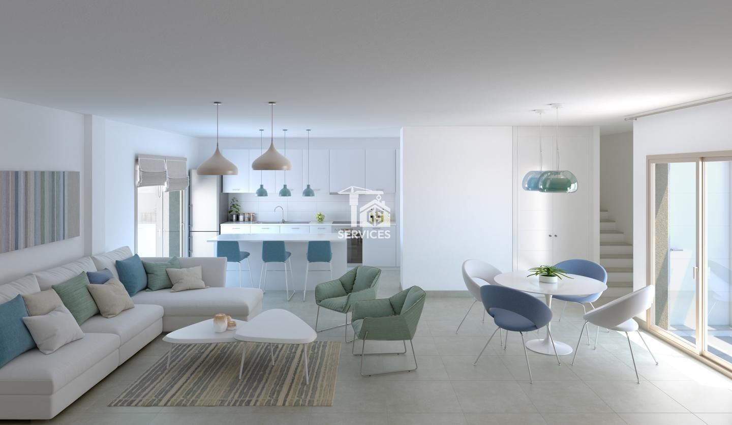 Sala d'estar de Dúplex en venda en Granadilla de Abona amb Aire condicionat, Jardí privat i Terrassa