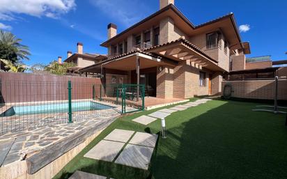 Exterior view of Single-family semi-detached for sale in Molina de Segura  with Air Conditioner, Heating and Private garden