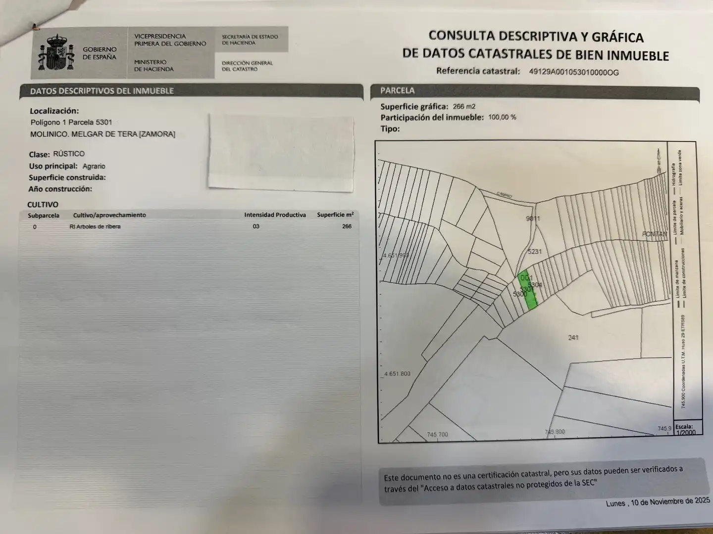 Terreno en venta en Melgar de Tera