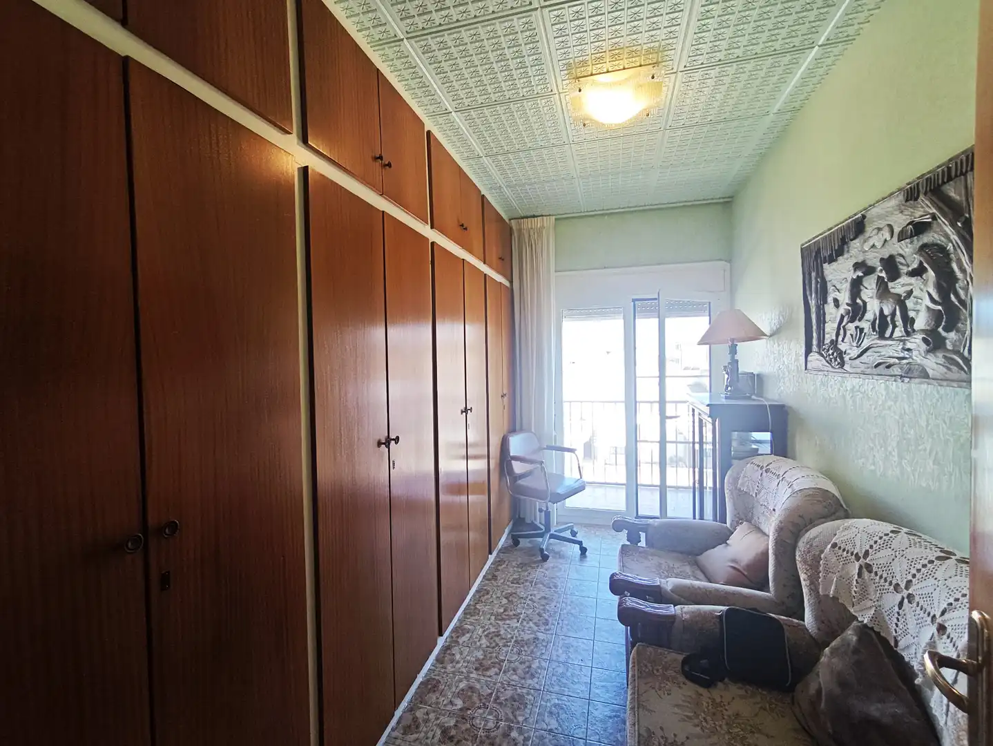 Bedroom of Flat for sale in L'Aldea  with Air Conditioner and Balcony