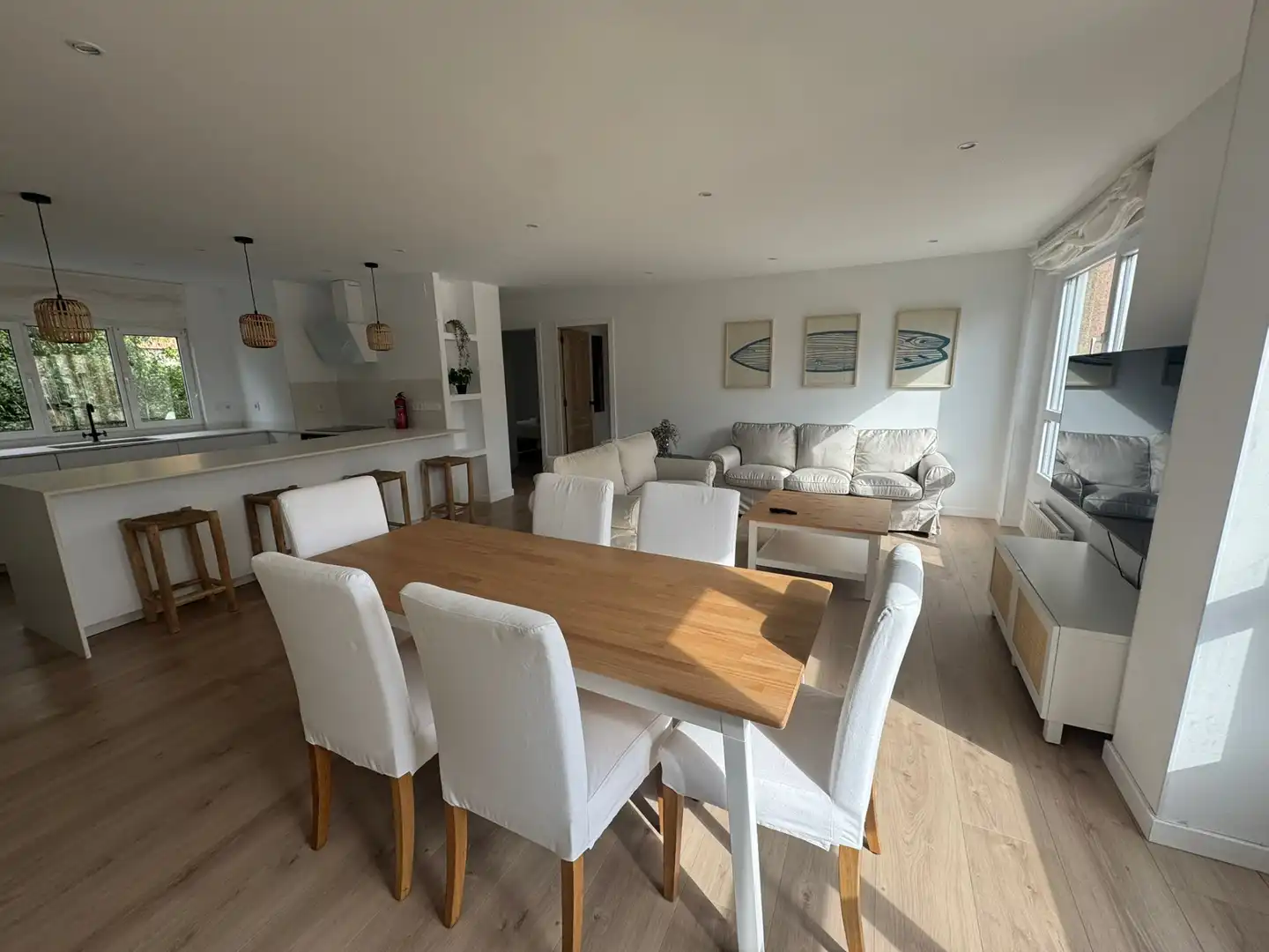 Esszimmer von Wohnung zur Miete in Santander mit Klimaanlage, Heizung und Parkett