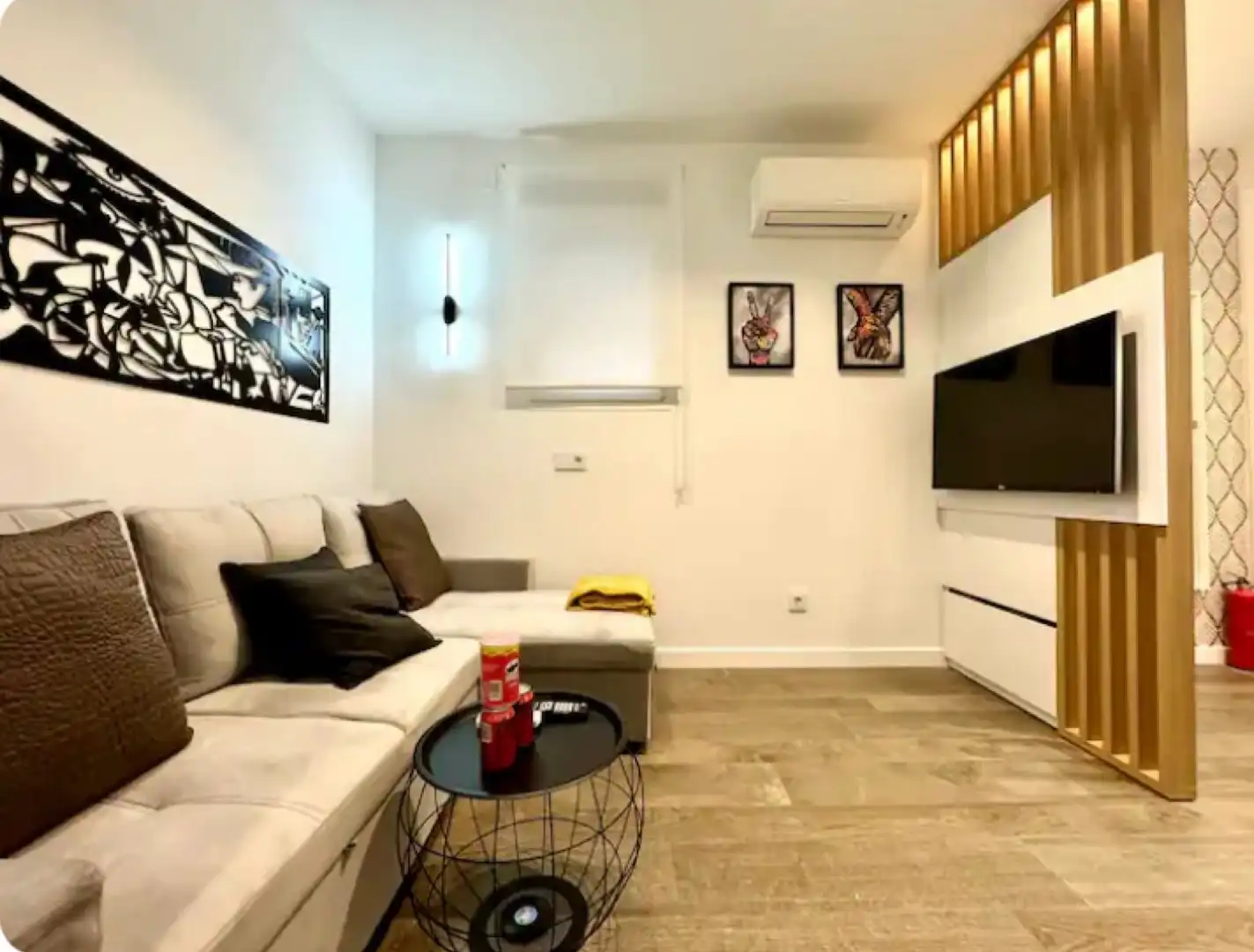 Wohnzimmer von Wohnung zur Miete in Madrid mit Klimaanlage, Heizung und Möbliert