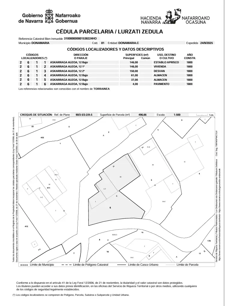 Casa o chalet en venta en Donamaria con Jardín privado, Terraza y Trastero