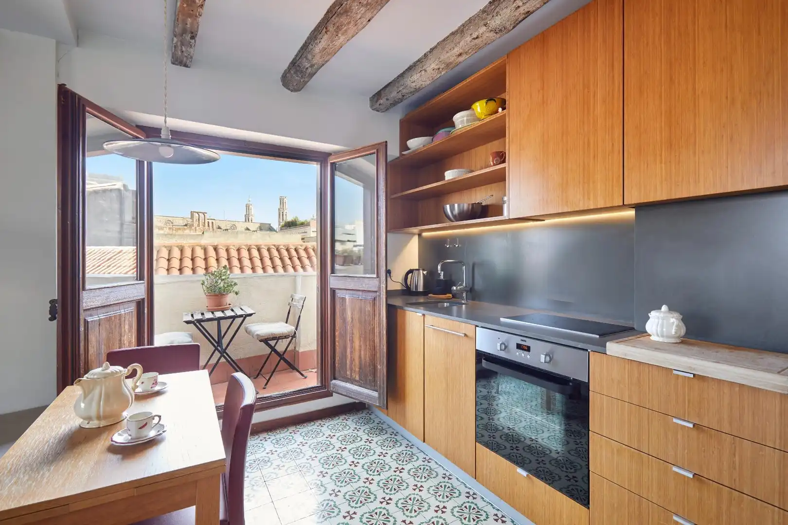 Kitchen of Attic for sale in Barcelona  with Air Conditioner, Heating and Terrace