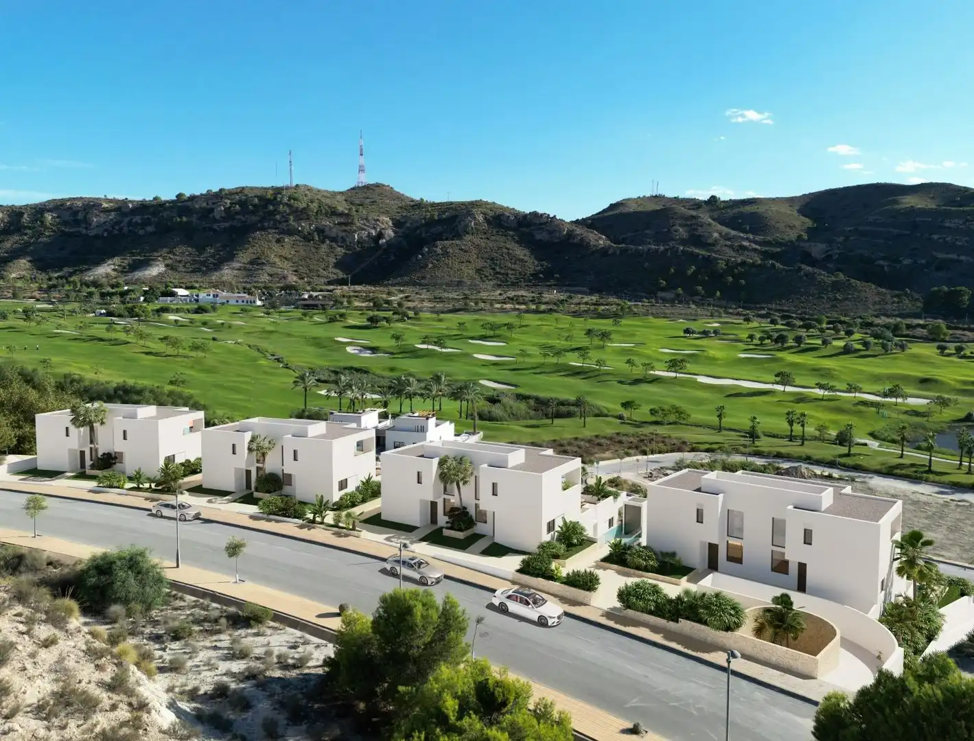 Vista exterior de Dúplex en venda en Monforte del Cid amb Aire condicionat, Calefacció i Jardí privat