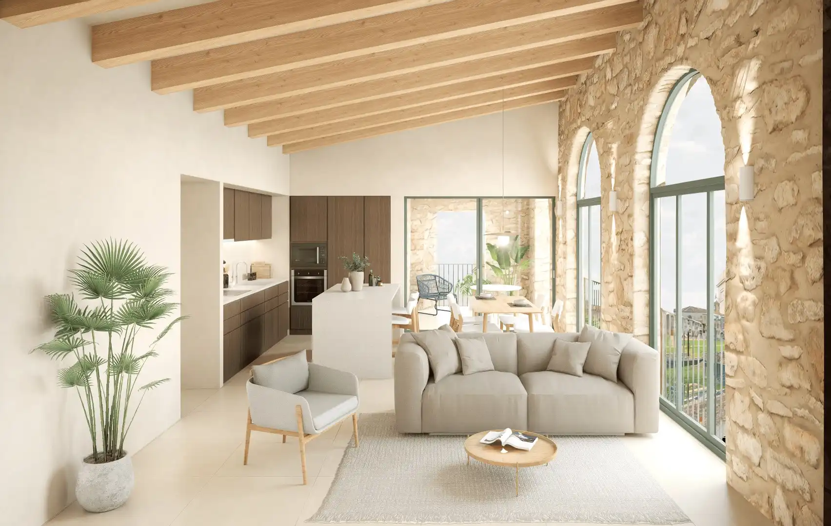 Sala de estar de Piso en venta en Banyoles con Aire acondicionado, Calefacción y Terraza