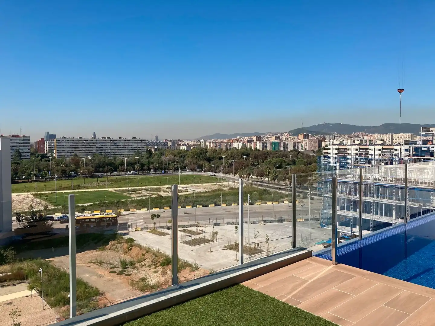 Terraza de Piso de alquiler en Sant Adrià de Besòs con Calefacción, Parquet y Terraza