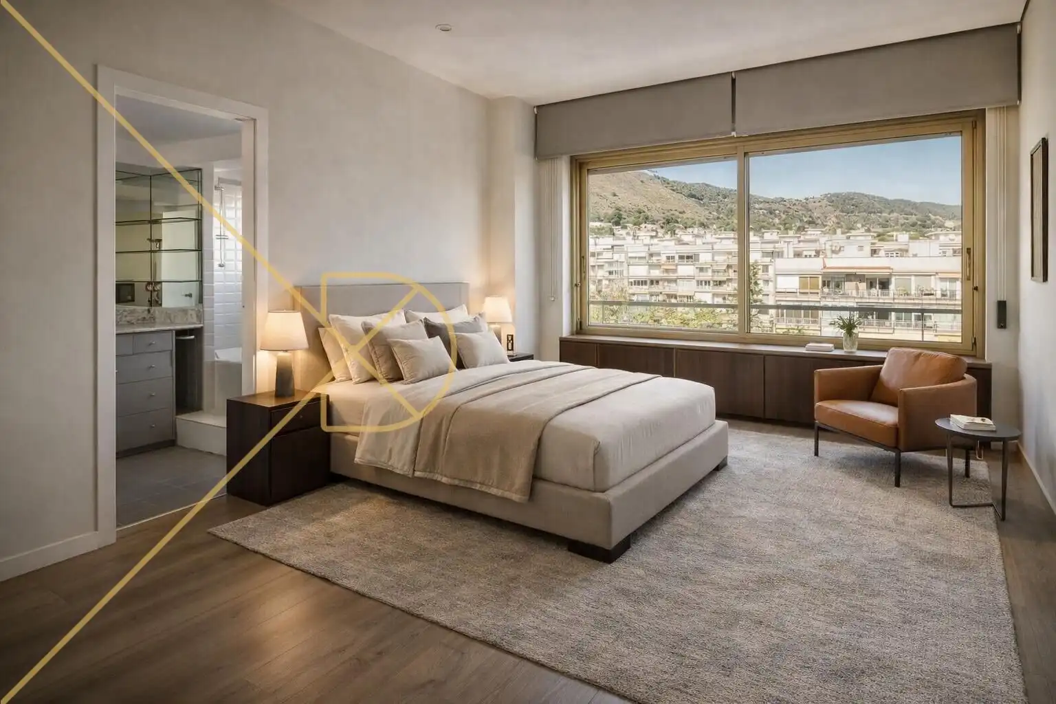 Schlafzimmer von Wohnung zum Verkauf in Barcelona mit Parkett