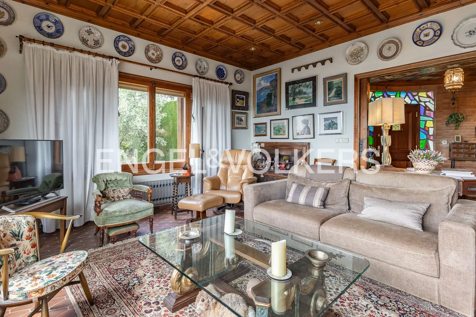 Sala d'estar de Casa o xalet en venda en Sant Feliu de Codines amb Aire condicionat, Calefacció i Jardí privat