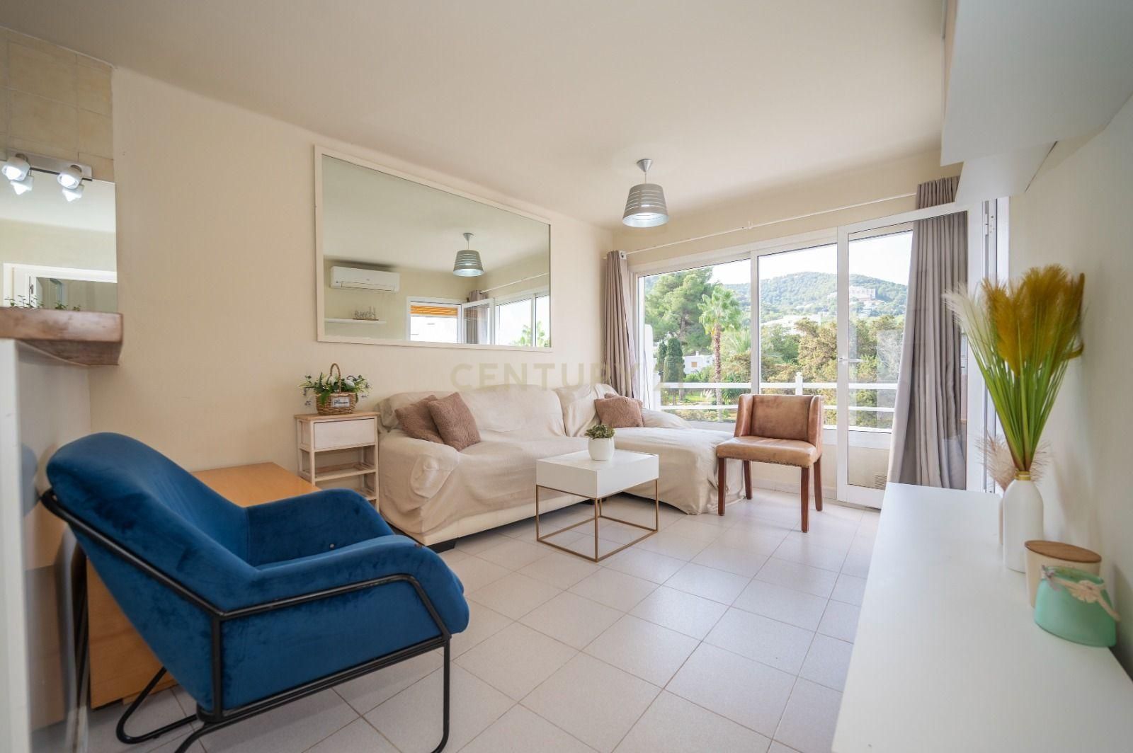 Living room of Apartment for sale in Santa Eulària des Riu  with Air Conditioner, Washing machine and Balcony