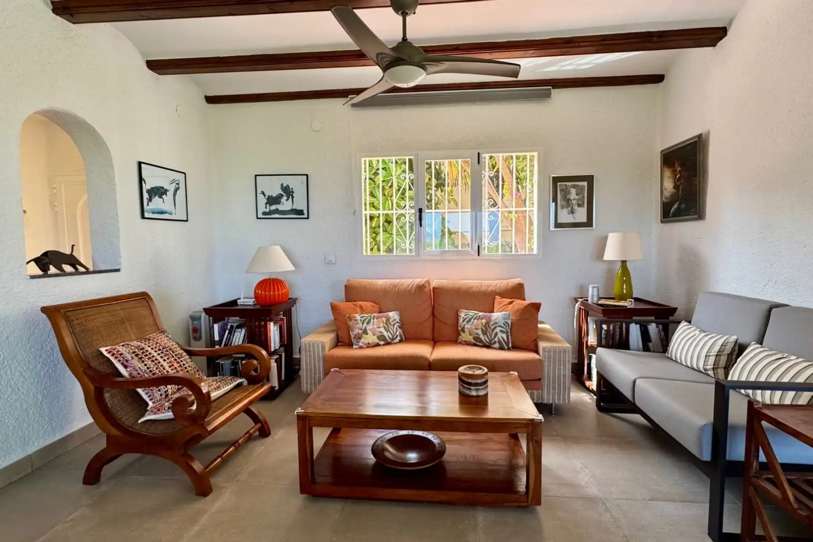 Sala d'estar de Casa o xalet en venda en Jávea / Xàbia amb Aire condicionat, Calefacció i Jardí privat