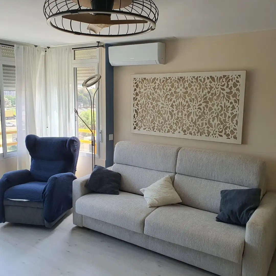 Sala d'estar de Apartament de lloguer en La Pobla de Farnals amb Jardí privat