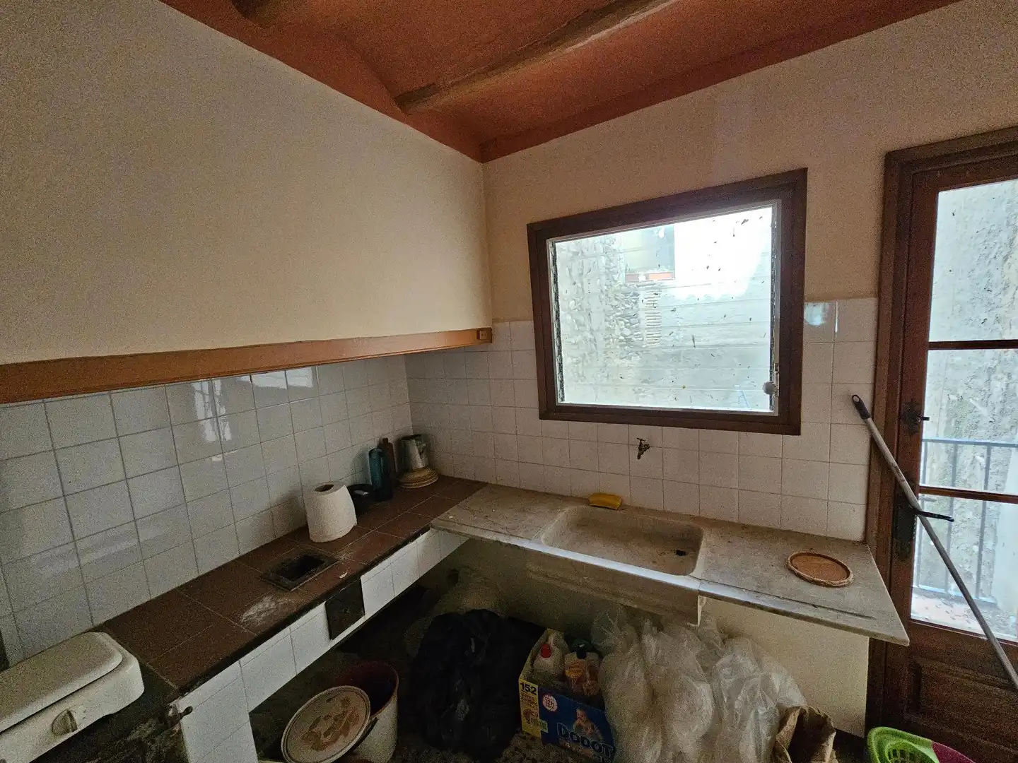 Küche von Einfamilien-Reihenhaus zum Verkauf in Poboleda mit Terrasse, Abstellraum und Balkon