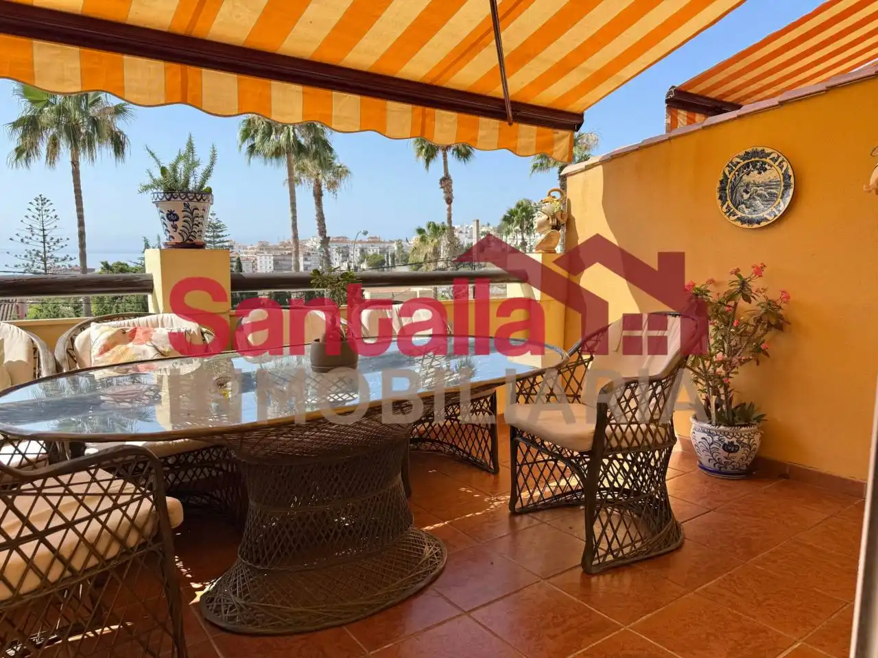 Terraza de Casa adosada en venta en Almuñécar con Aire acondicionado, Terraza y Piscina comunitaria