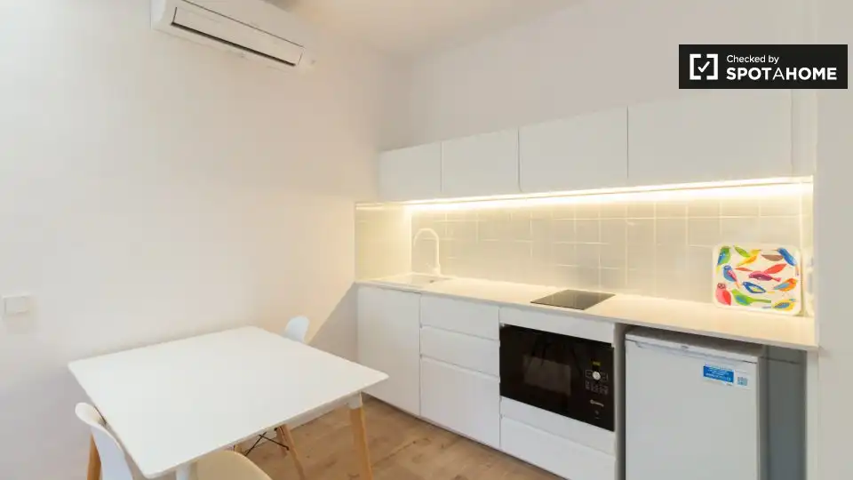 Cocina de Piso de alquiler en Barcelona con Aire acondicionado, Calefacción y Amueblado