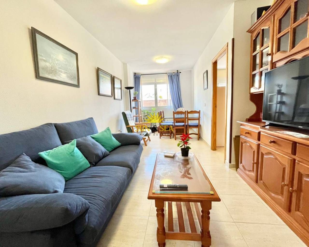 Sala de estar de Piso de alquiler en Guardamar del Segura con Aire acondicionado, Calefacción y Terraza