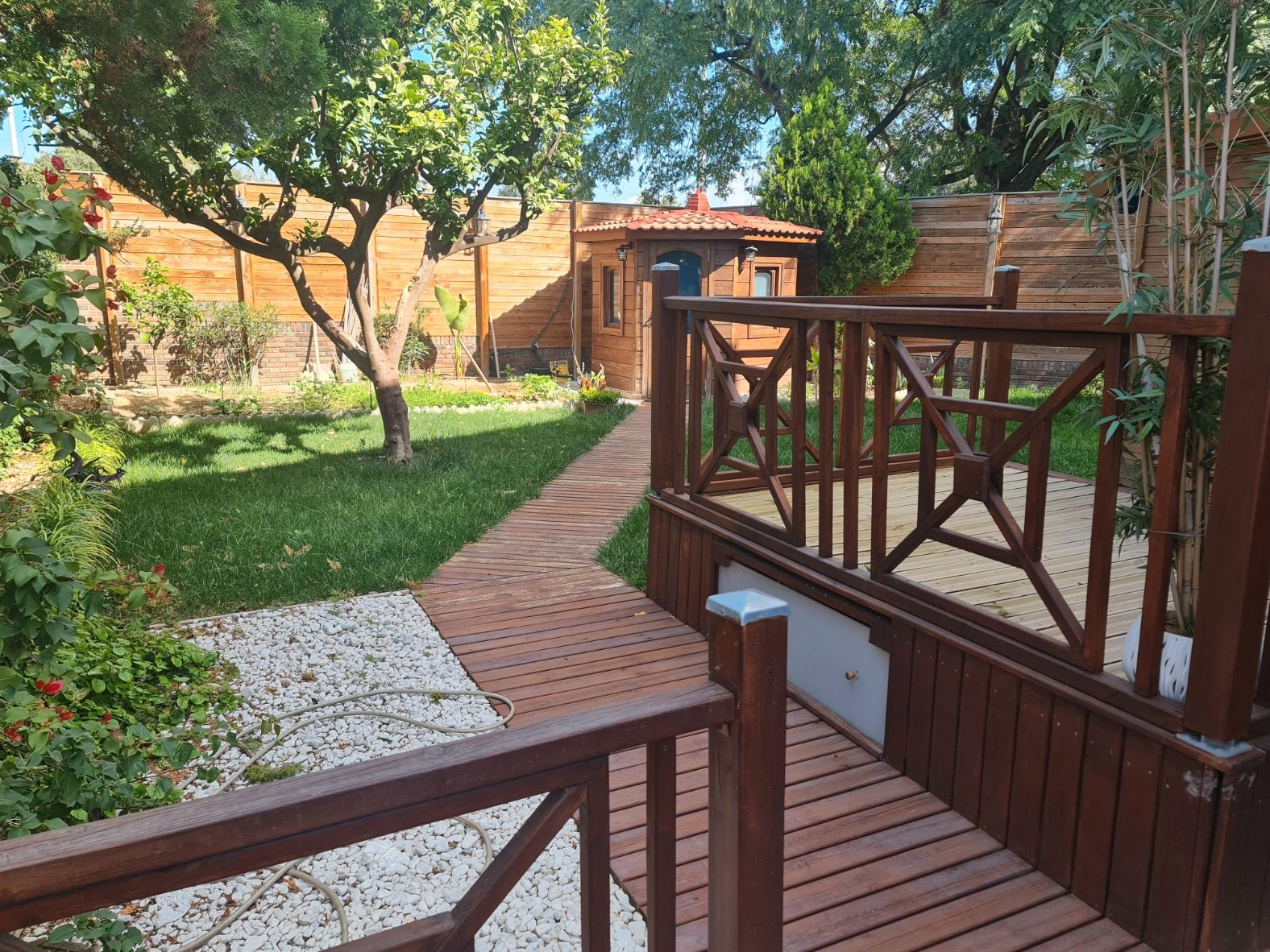 Garden of Single-family semi-detached for sale in Badalona  with Air Conditioner, Heating and Private garden