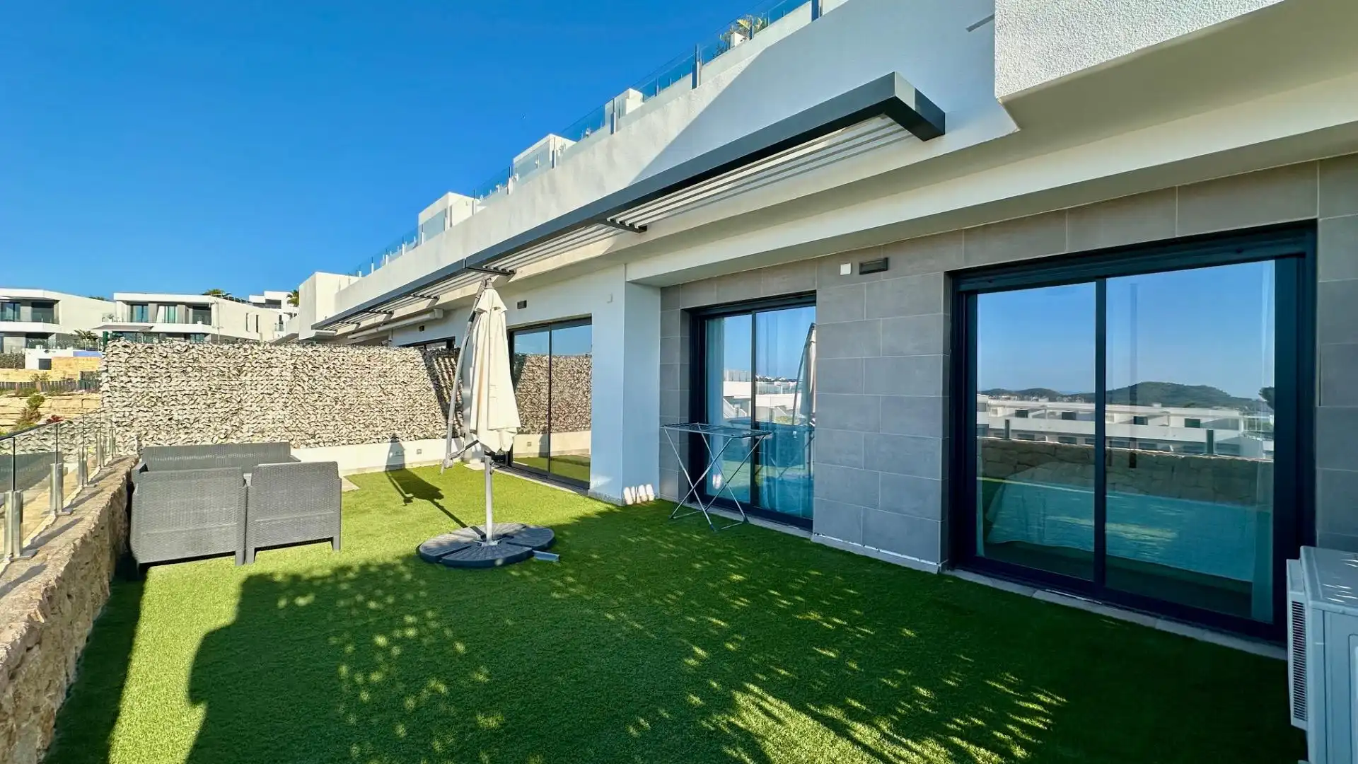 Terraza de Apartamento de alquiler en Finestrat con Aire acondicionado, Calefacción y Terraza