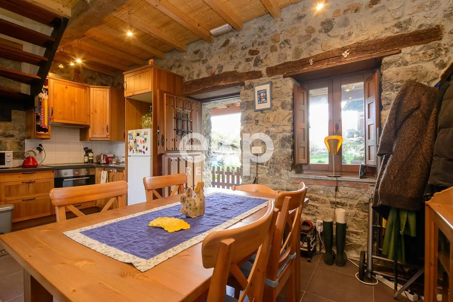 Cocina de Finca rústica en venta en Riosa con Calefacción, Jardín privado y Parquet