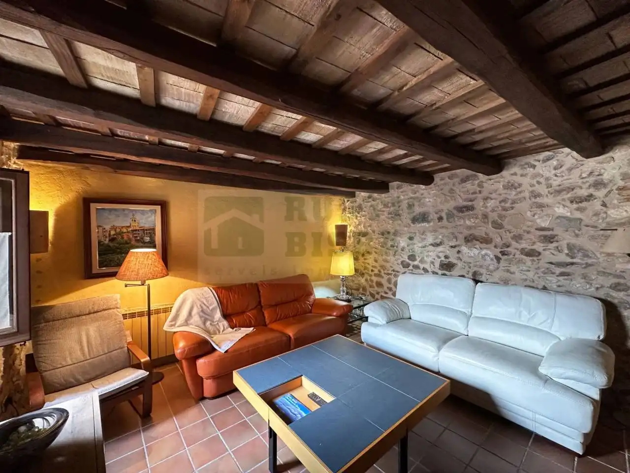 Living room of Country homes for rent in Cruïlles, Monells I Sant Sadurní de L'Heura  with Heating, Terrace and Furnished