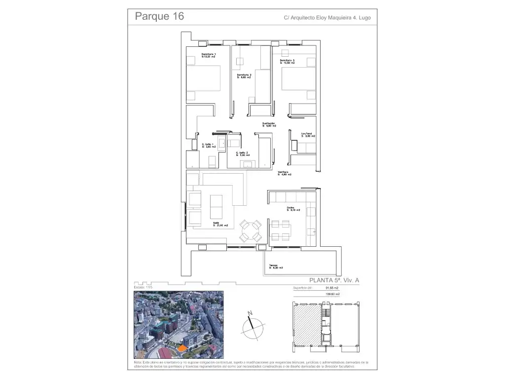 Piso en venta en Lugo con Calefacción y Terraza