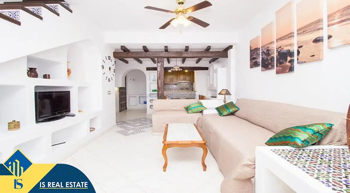 Sala d'estar de Apartament de lloguer en Torrevieja amb Aire condicionat, Calefacció i Terrassa