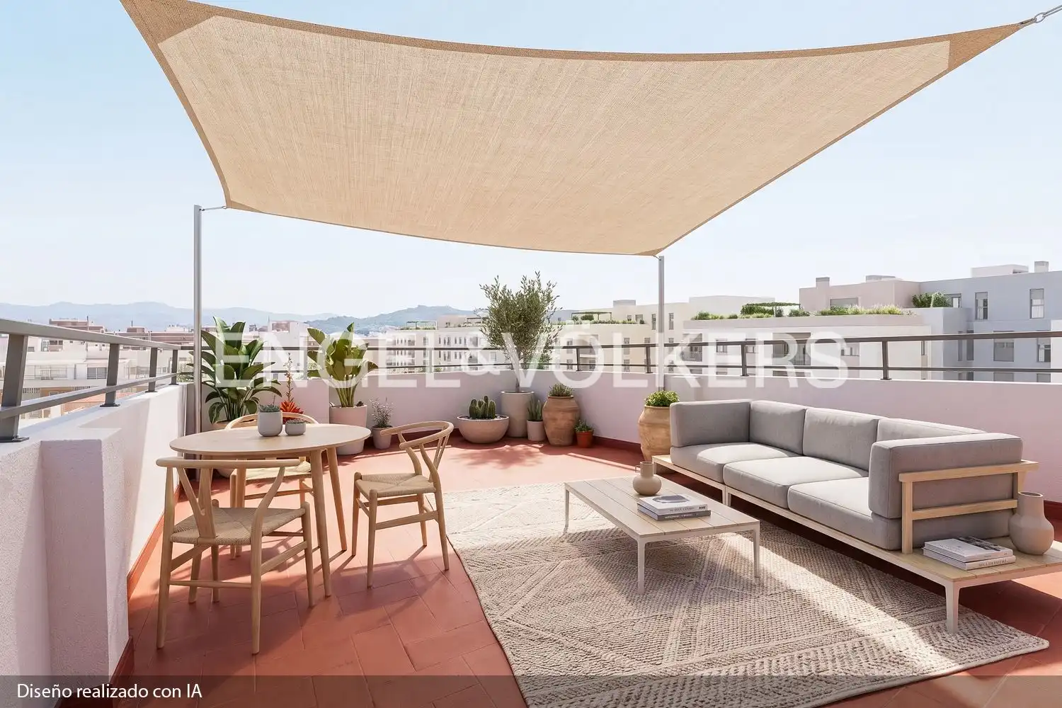 Terrace of Attic for sale in Castellón de la Plana / Castelló de la Plana  with Air Conditioner, Heating and Parquet flooring