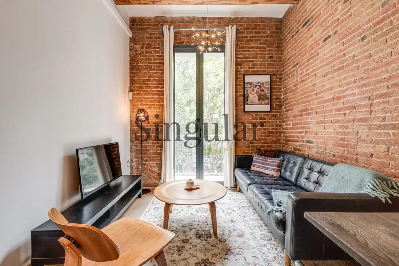 Sala d'estar de Apartament en venda en Barcelona amb Aire condicionat, Calefacció i Moblat