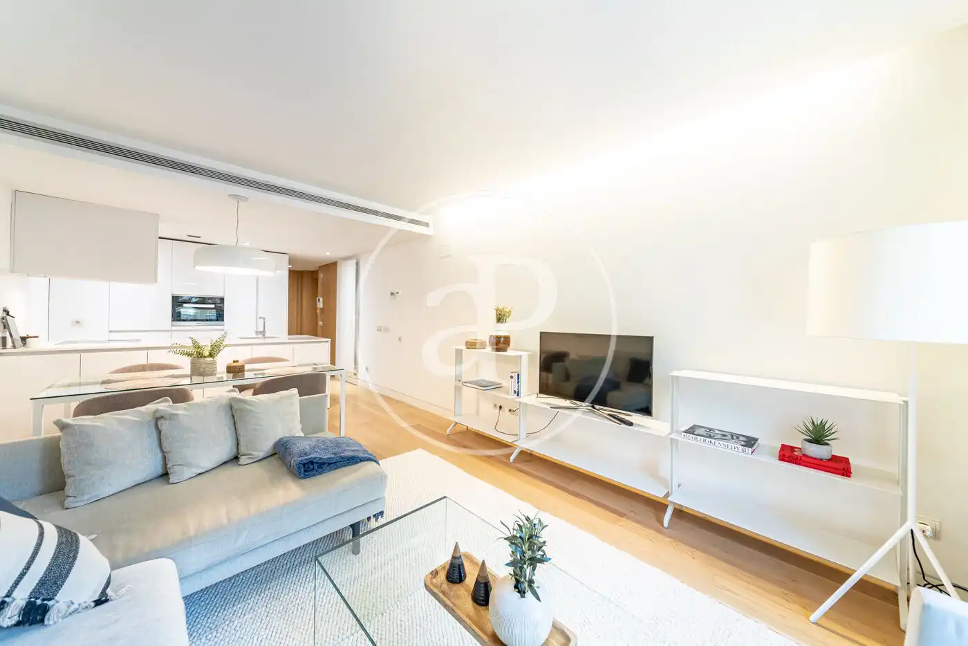 Sala de estar de Piso de alquiler en  Madrid Capital con Aire acondicionado, Calefacción y Trastero