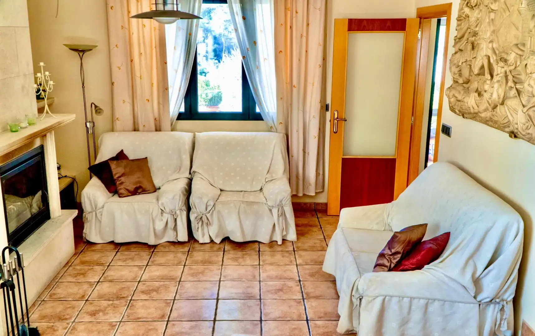 Living room of Houses for sale in Cocentaina  with Heating, Private garden and Parquet flooring