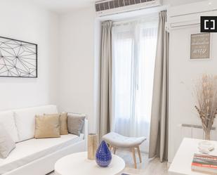 Living room of Flat to rent in  Madrid Capital  with Air Conditioner, Heating and Furnished