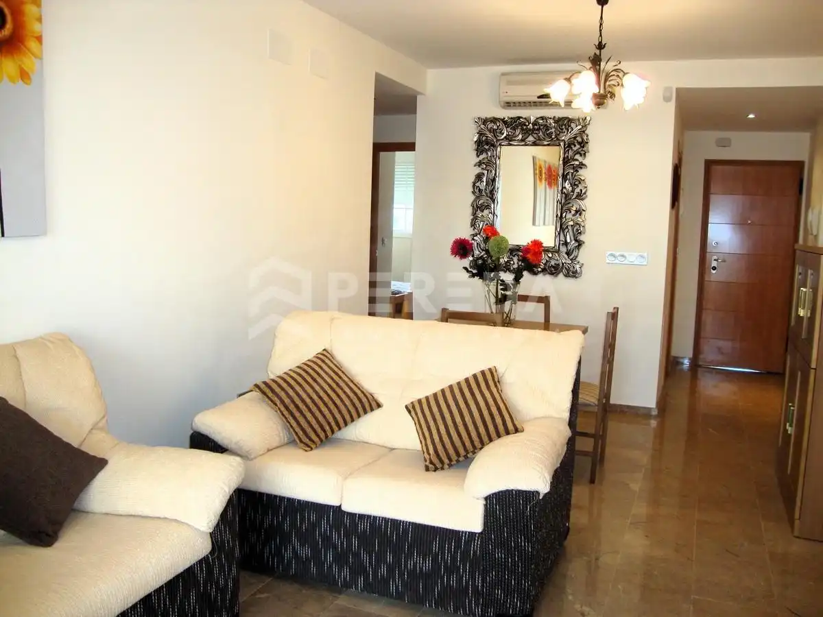 Sala de estar de Piso en venta en Roquetas de Mar con Aire acondicionado, Jardín privado y Terraza