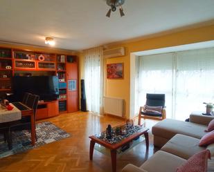 Living room of Flat for sale in  Madrid Capital  with Air Conditioner, Heating and Private garden