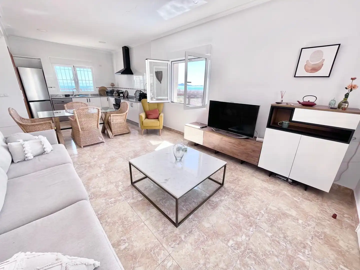 Sala de estar de Casa o chalet de alquiler en Cartagena con Aire acondicionado, Terraza y Amueblado