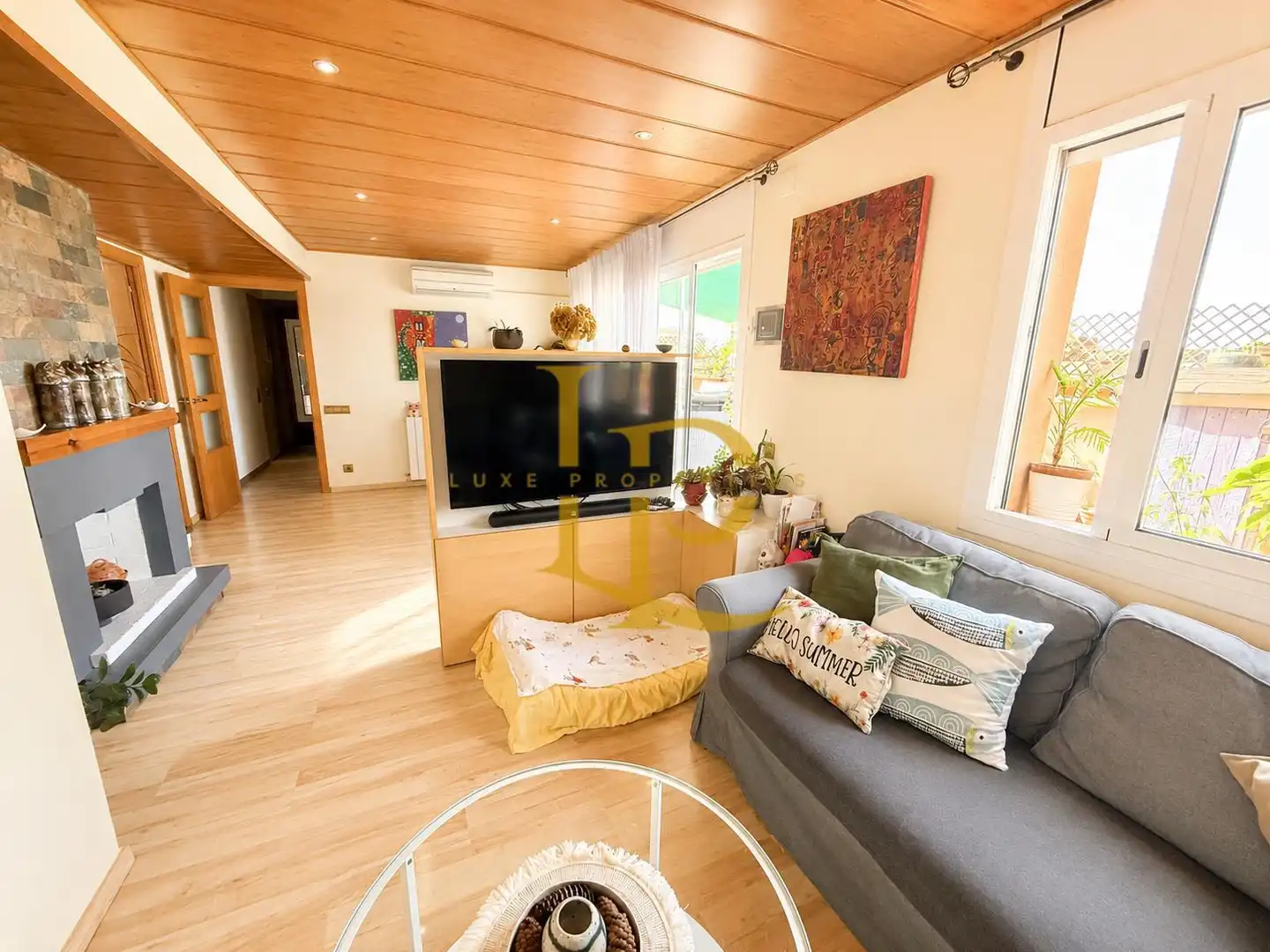 Sala de estar de Ático en venta en Rubí con Aire acondicionado, Calefacción y Parquet