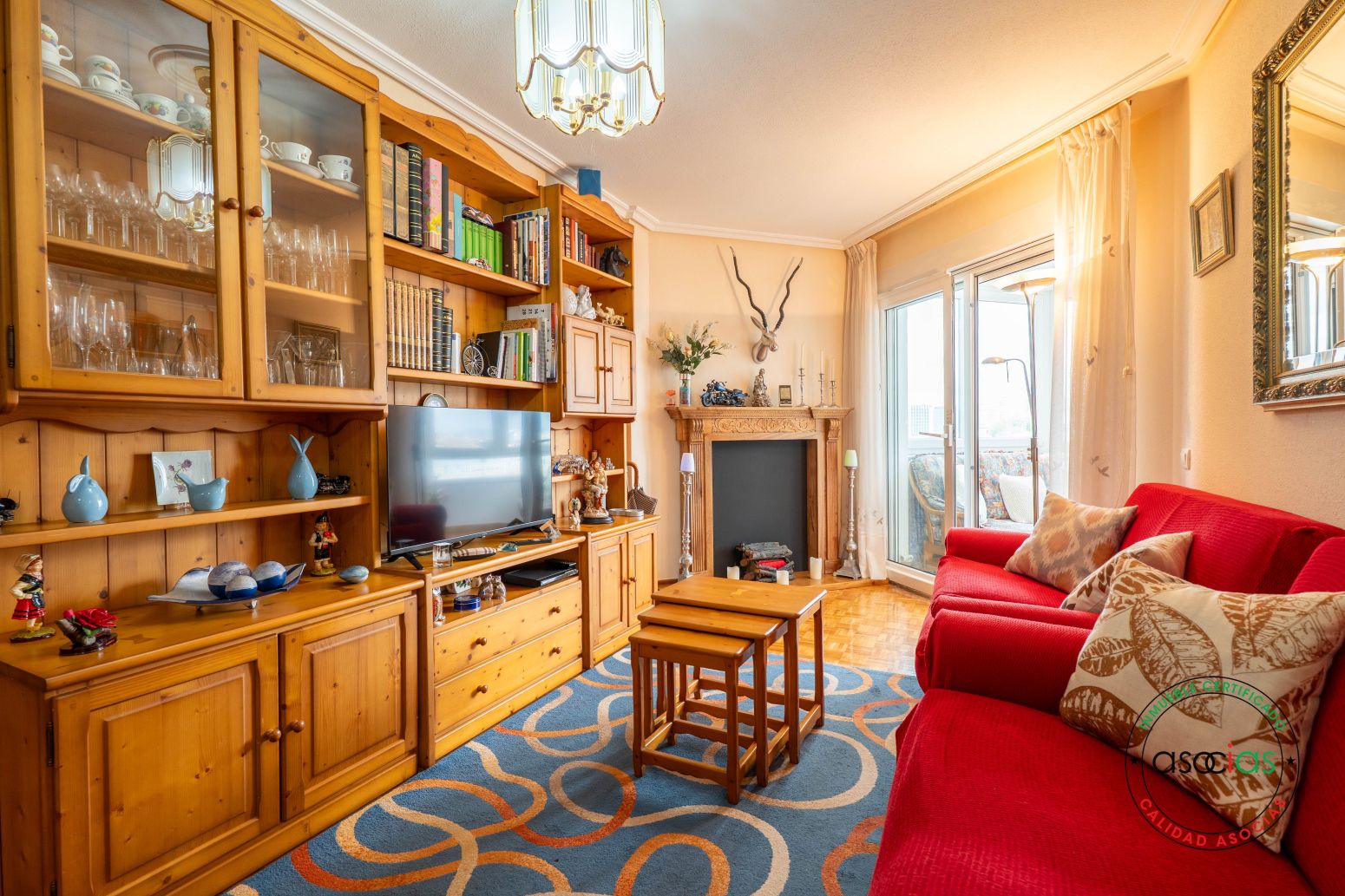 Living room of Flat for sale in Gijón   with Heating, Parquet flooring and Terrace
