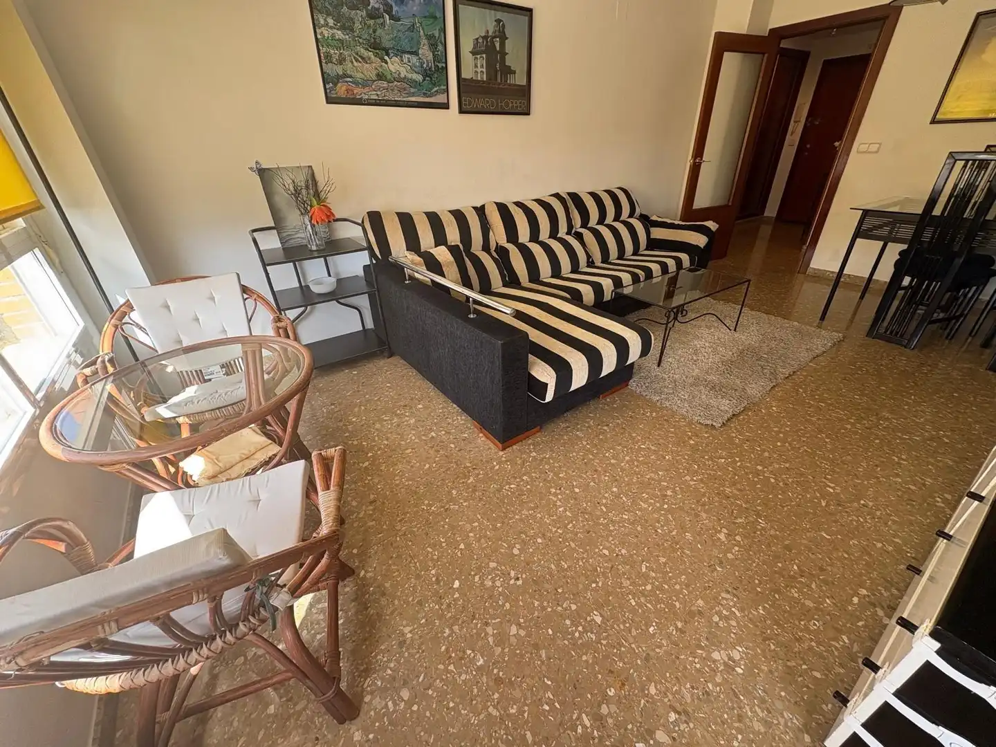 Sala d'estar de Pis de lloguer en Alicante / Alacant amb Jardí privat, Terrassa i Moblat