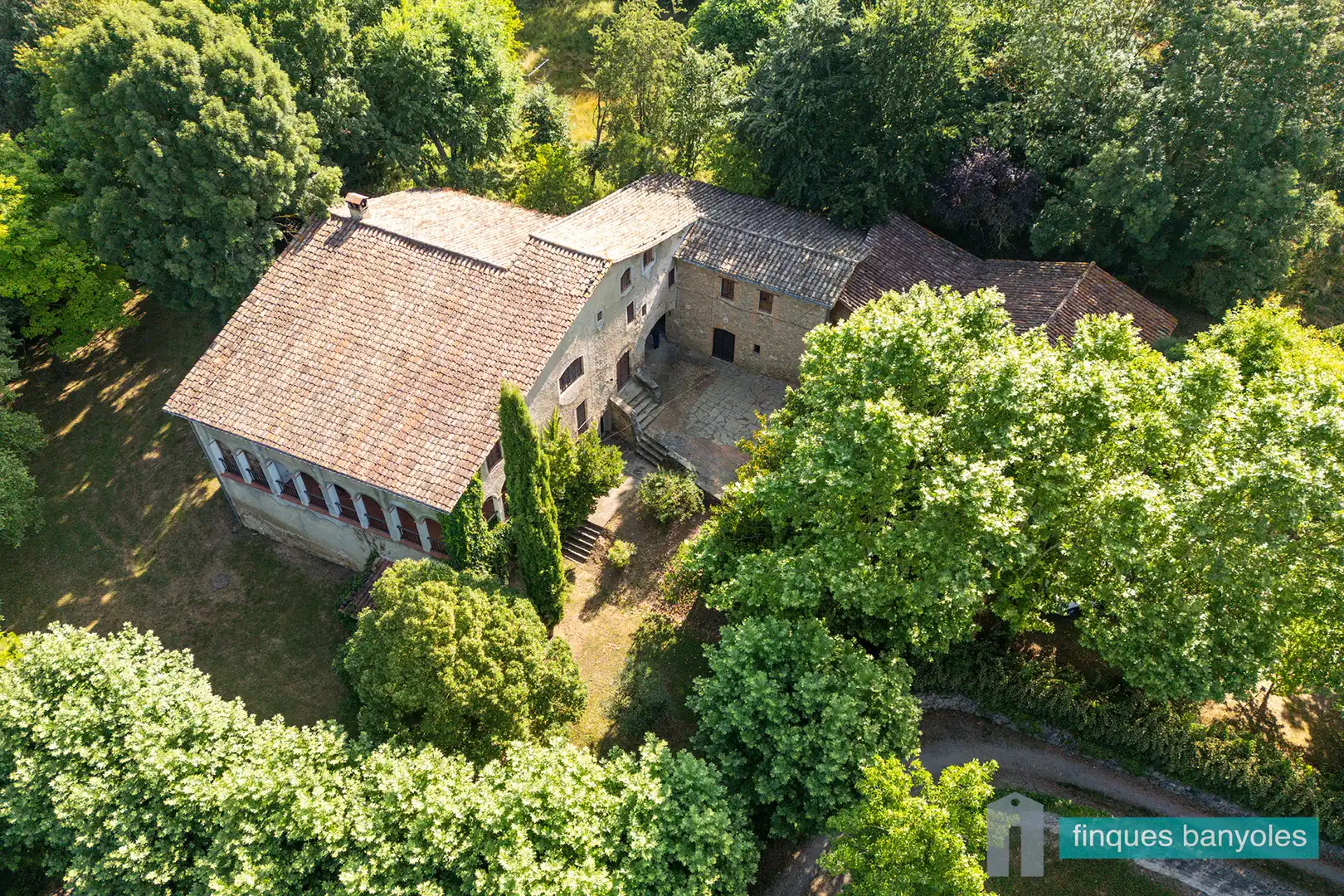 Vista exterior de Finca rústica en venda en Les Preses amb Calefacció, Jardí privat i Terrassa