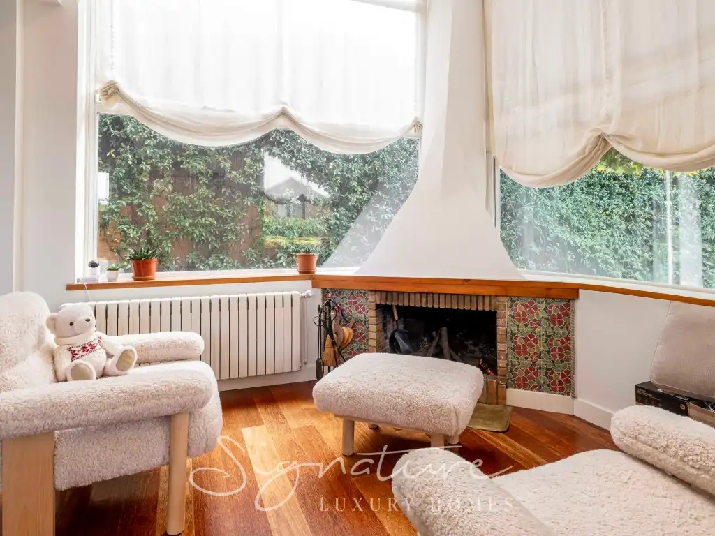 Sala de estar de Casa o chalet de alquiler en Sant Cugat del Vallès con Aire acondicionado, Jardín privado y Terraza