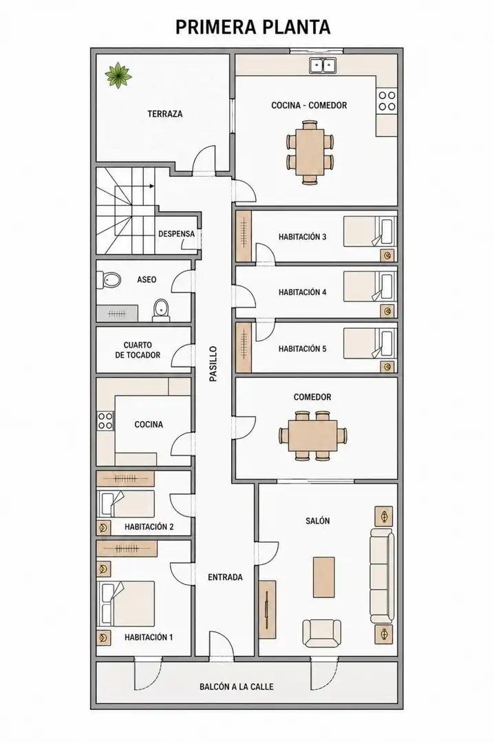 Casa adosada en venta en Almansa con Terraza